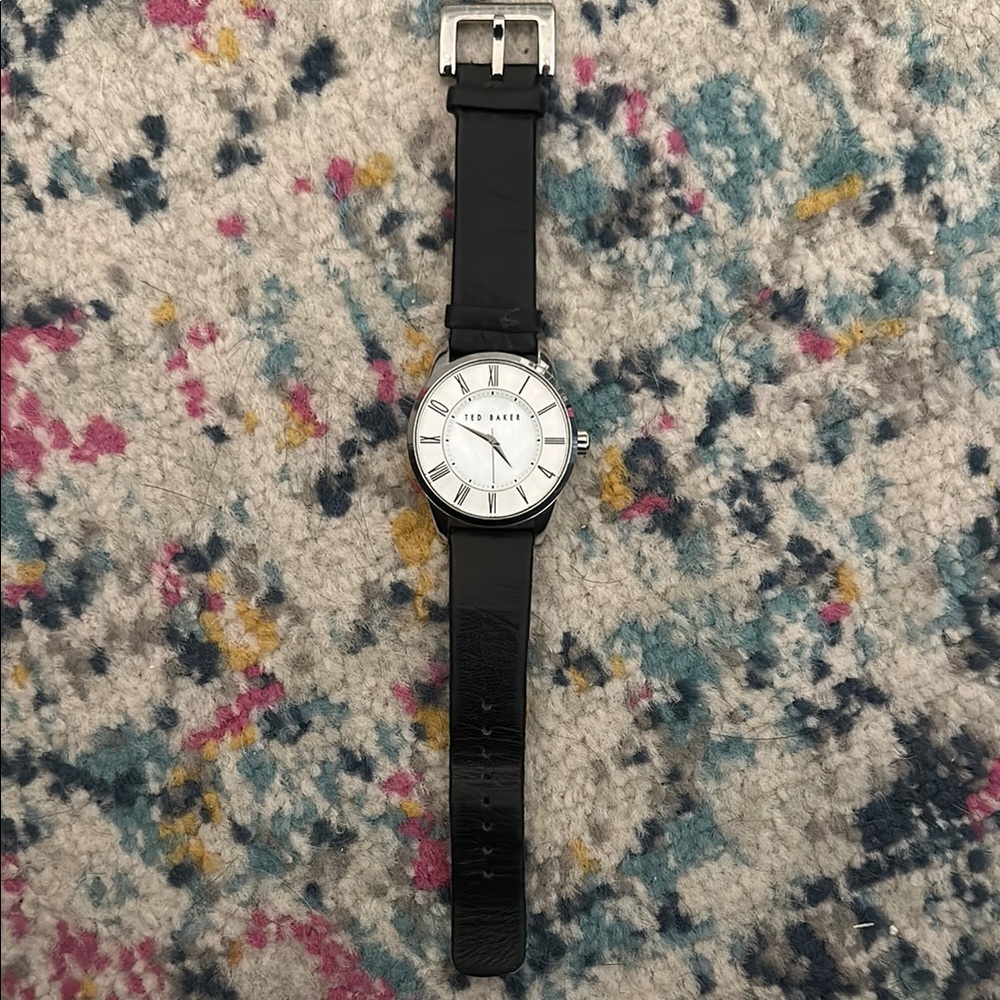 Ted Baker Silver and Black Watch